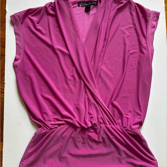 American Vintage Magenta Wrap Top - Picture 2 of 3